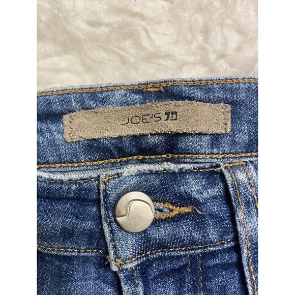 Joe’s Microflare High Rise Skinny Flare Ripped Distressed Jeans Size 24 Midge - Picture 6 of 10